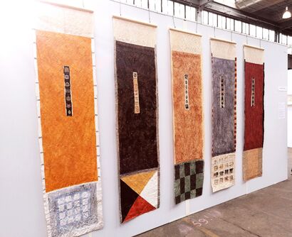 \'Ode aan de Zijdjes\' (5 pieces) - a Paint Artowrk by Hannie Kortland